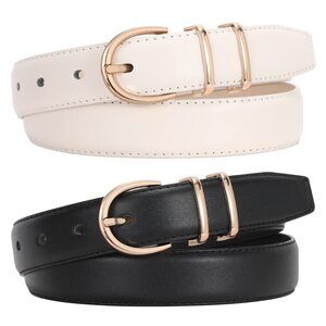 2 Pack Women Leather Belt For Jeans Ladies Belts For Dresses Pants Plus 3791